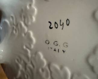 O.G.G Italy Floral Porcelain Lidded Trinket Box