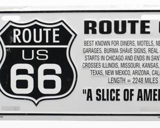 1996 H. Sperl Route 66 license plate