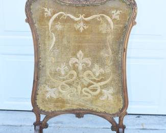 antique fire place screen