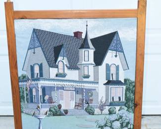 vintage fire place screen