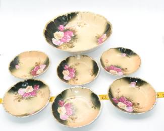 vintage Bavaria fruit bowl with matching berry bowls