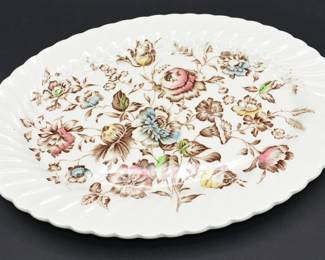 oval serving platter 13 7/8" Johnson Brothers "Staffordshire Boquet"