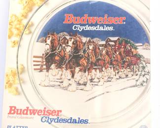 Budweiser Clydesdales platter in original box