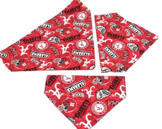 lot of 3 Alabama over the collar bandanas
