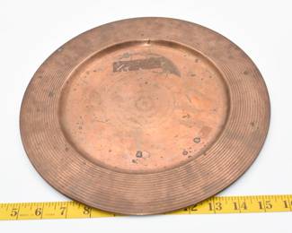 vintage copper charger plate