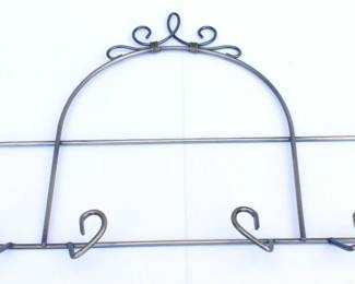 wall hung metal plate rack