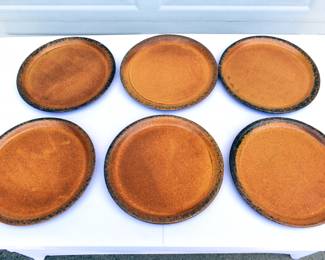 lot of 6 dinner plates-3 are stamped U.S.A.