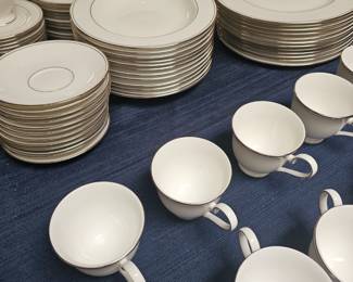 Lenox Federal Platinum China 
Place setting for 12