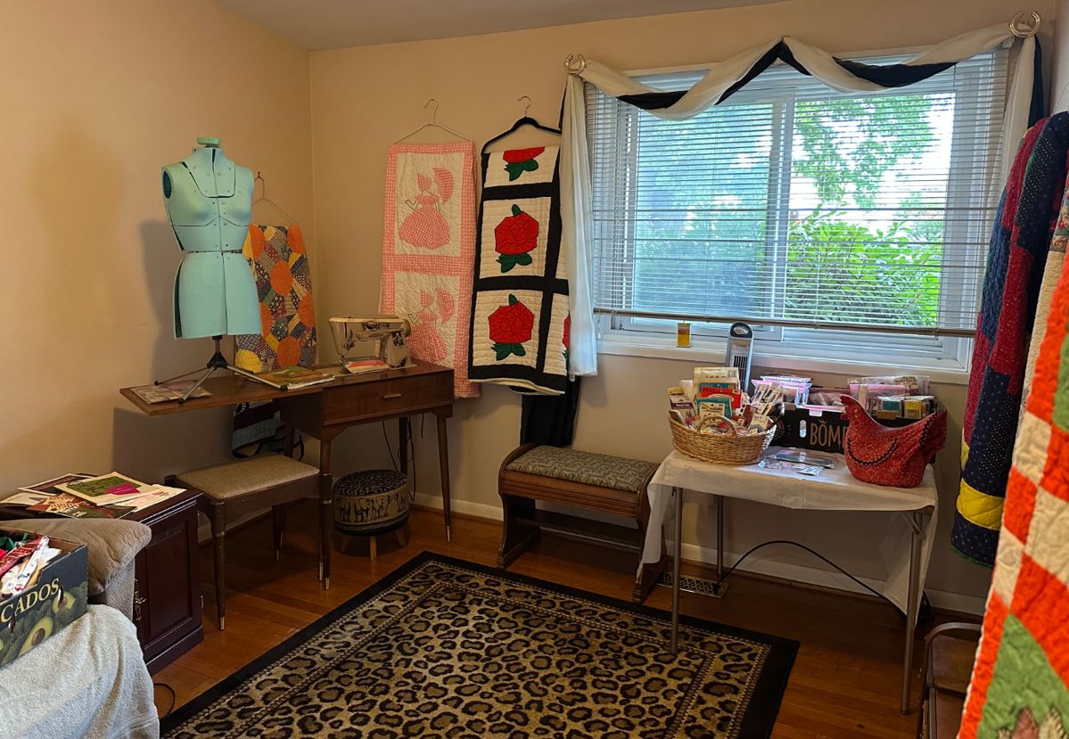 Sewing Machine & 2 Vintage Sewing Benches