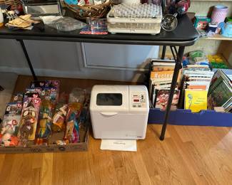 McDonald’s, Burger King & Little Caesar’s promotional toys ; bread maker; vintage cook books