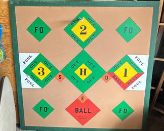 Vintage Apex Baseball Dart Board w/ 3 brand new boxes of darts with turkey feathers.