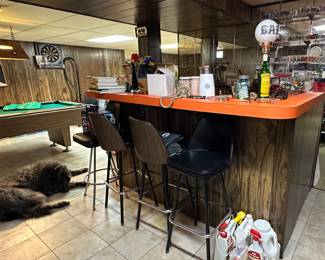 Retro bar stools & barware