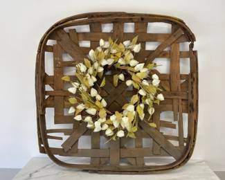 Lot 7873 Tobacco Basket Farmhouse Wall Decor