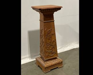 Lot 7886 Vintage Wood Pedestal Display Plant Stand