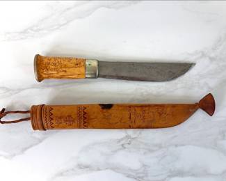 Lot 7734 Antique Finnish Sami Bushcraft Knife