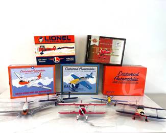 Lot 7638 Vintage Die Cast Metal Toy Model Airplanes  Eastwood  Lionel  Liberty