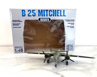 Lot 7602 Franklin Mint Armour Collection 148 Scale Diecast B25 Mitchell Bomber Airplane Model