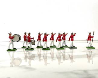 Lot 7678 Vintage Britains American Marines Marching Band Figures