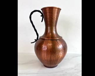 Lot 7795 Large Metal Pitcher Vase