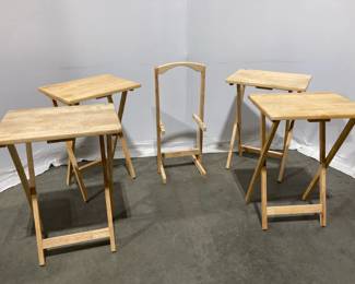 Lot 7884 Folding TV Tray Tables