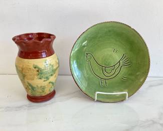 Lot 7859 Vintage American Redware Pottery  Dorothy Long  Jeff White