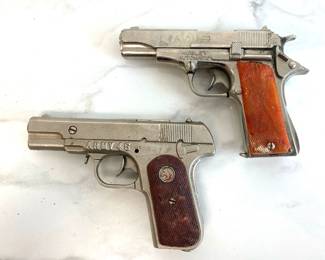 Lot 7625 Vintage Metal Hubley Army 45 and Automatic Toy Guns