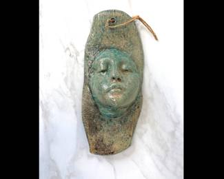 Lot 7822 Ceramic Face Hanging Art Sculpture