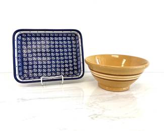 Lot 7692 McCoy Mixing Bowl  Polish Pottery Platter