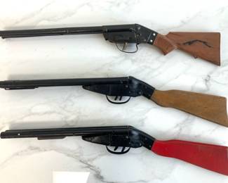 Lot 7633 Vintage Metal Wood Plastic Toy Double Barrel Toy Guns by Daisy