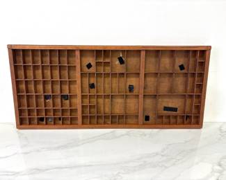 Lot 7662 Letterpress Drawer Style Wall Display for Miniatures
