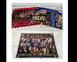 Lot 7653 Vintage Duke Football and Basketball Posters  Signatures Jeff Capel Trajan Langdon Etc