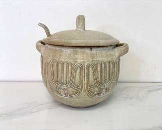 Lot 7732 Studio Pottery Soup Tureen with Ladle