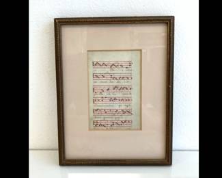 Lot 7760 16th Century Antiphonal Sheet Music Fragment France Art