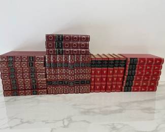 Lot 7742 Leather Bound Books for Shelf Styling  Norwegian