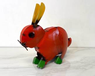Lot 7826 Eclectic Metal Rabbit Yard Art Sculpture