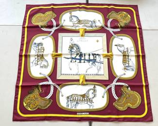 Lot 7064 Vintage Hermes Silk Scarf
