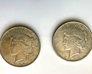 Lot 7844 1922  1925 United States Silver Liberty Dollar Coins
