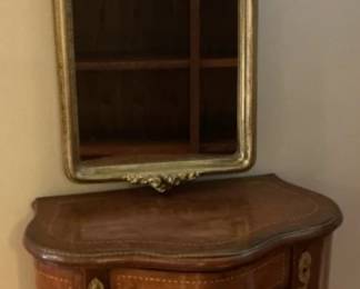 Antique Side Table And Mirror