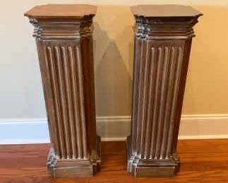 Pair Of Wooden Pedestals