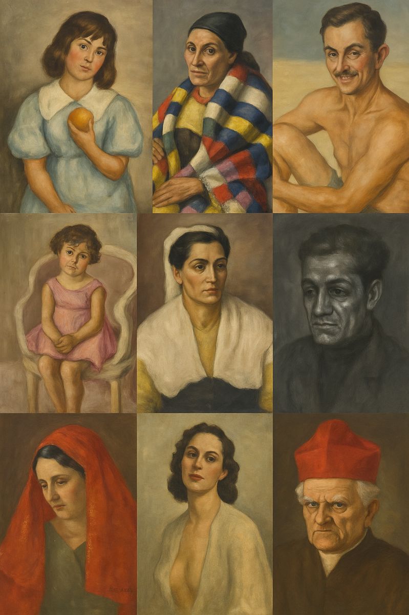 Portraits of Life Diverse Faces in Oil