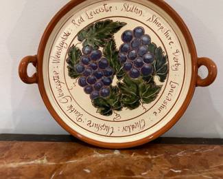Pottery platter, potter
