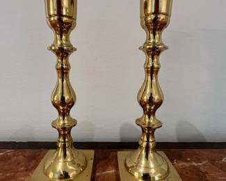 Brass candleholders, candle holder