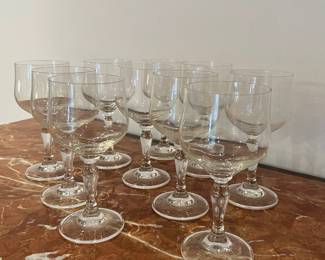 Wine clarets, wine glass, stemware