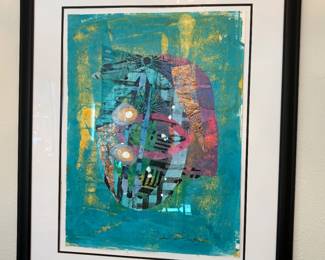 Abstract blue painting, 35"x42"