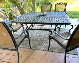 Agio 60” x 60” patio table + chairs