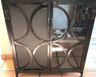 Metal entertainment cabinet