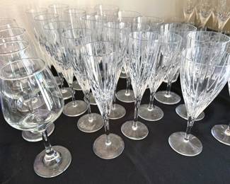 Atlantis Fantasy cut crystal glassware: water, wine, champagne, cocktail glasses