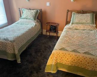 Twin bed frams, mattresses, quilts and electric blankets $50 each