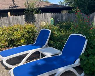 Royal Blue patio lounge chairs