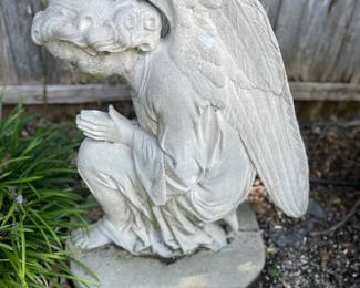 Large hands folded praying angel concrete statue (must move yourself) 